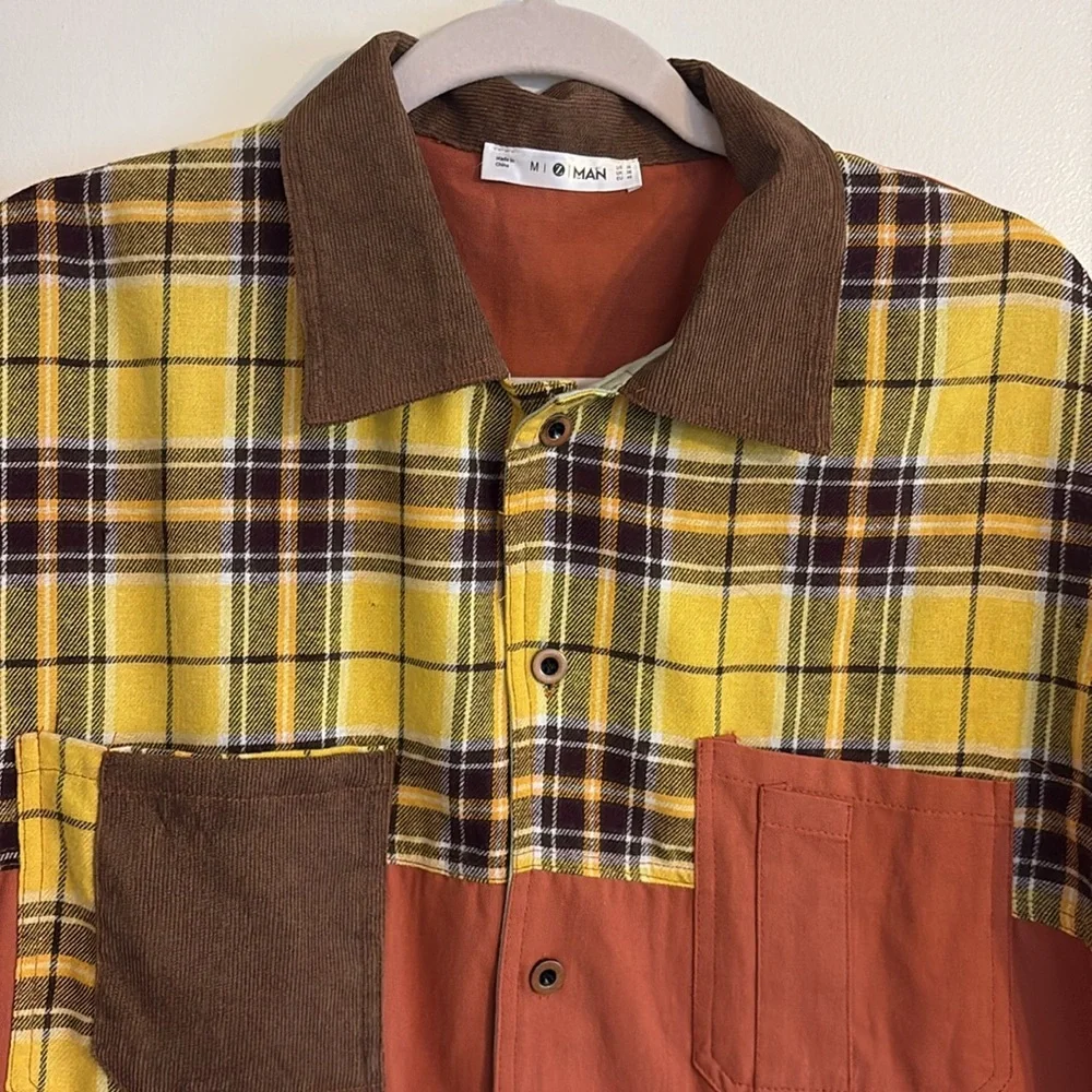 ZAFUL ZMan Men's Patchwork Colorblock Shirt Jacket. Size 36